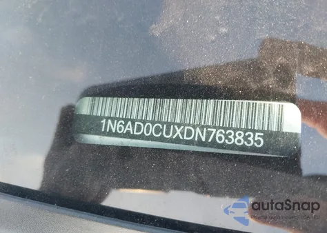 2013 Nissan Frontier Sv z USA, uszkodzony, nr VIN 1N6AD0CUXDN763835